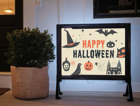 Simple Symbolic Halloween Yard Sign