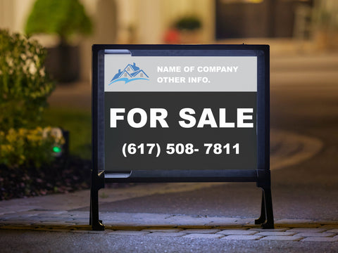 Grey And Black Real Estate Sign