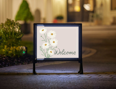 Welcome Bouquet Lumilawn Sign