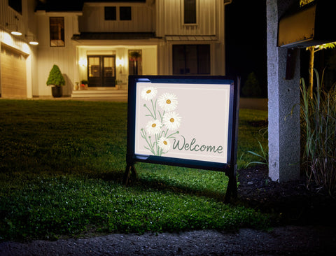 Welcome Bouquet Lumilawn Sign