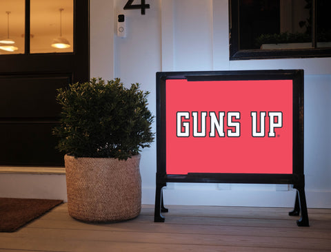 Texas Tech Guns Up Red Yard Sign