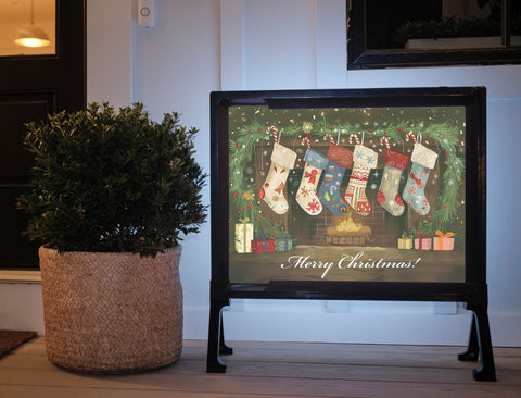 Christmas Stockings at the Hearth Holiday Yard Sign