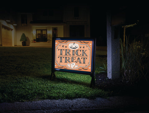 Trick Or Treat Halloween Classic Lumilawn Sign