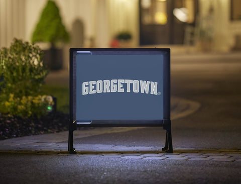 Georgetown Wordmark Blue Lumilawn Sign