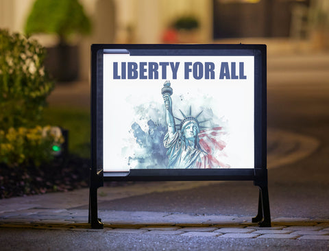 Statue of Liberty Liberty for All Yard Sign