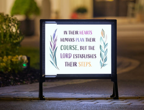 Lord Established Their Steps Lumilawn Sign