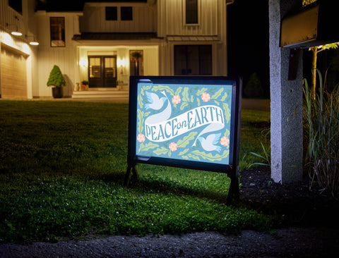 Peace On Earth Yard Sign