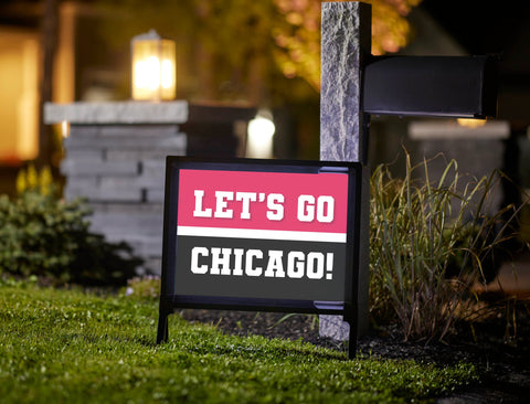 Chicago Professional Basketball Fandom Yard Sign