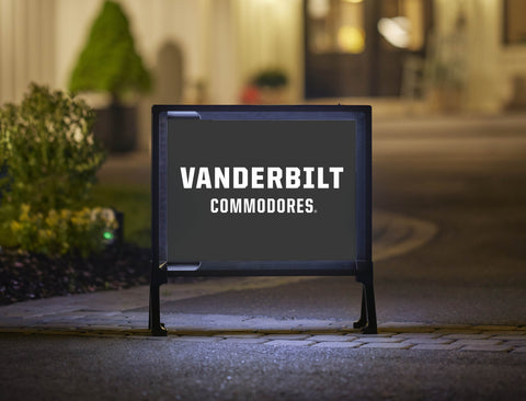 Vanderbilt University Wordmark Black Lumilawn Sign