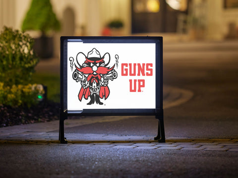 Texas Tech Raider Guns Up Yard Sign