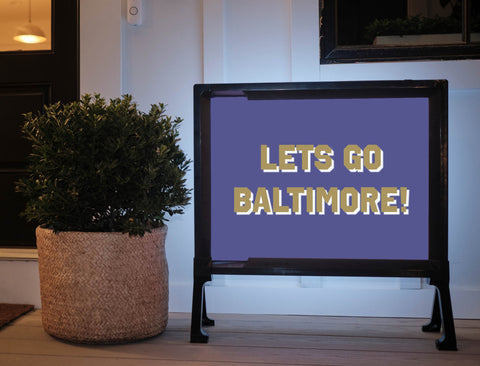 Baltimore Professional Football Fandom Yard Sign