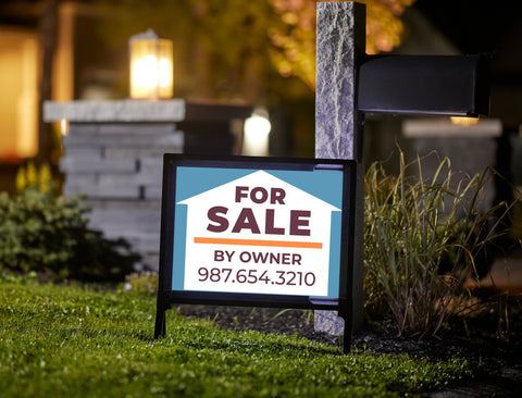 For Sale By Owner Real Estate Yard Sign