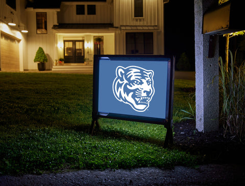 Memphis Tiger Head Blue Yard Sign