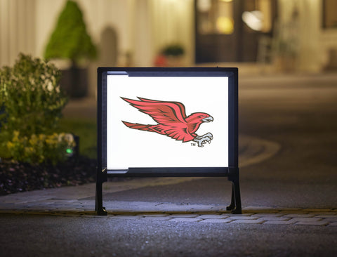 Rutgers Camden Scarlet Raptors Mascot White Lumilawn Sign