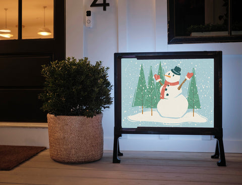 Winter Snowman Yard Sign