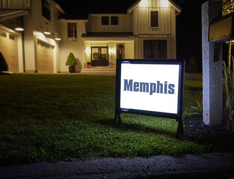 Memphis White Lumilawn Sign