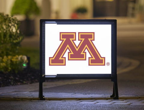 Minnesota M White Yard Sign