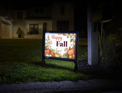 Happy Pumpkin Patch Fall Lumilawn Sign