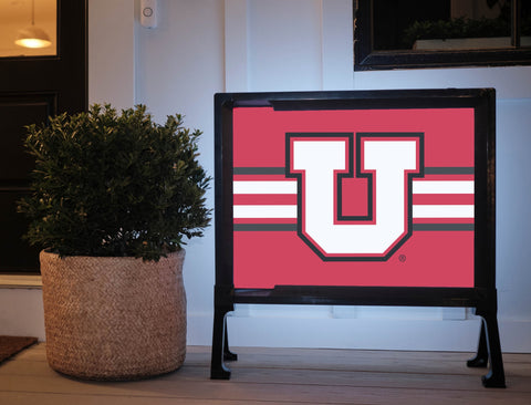 Utah Utes Stripe Red Yard Sign