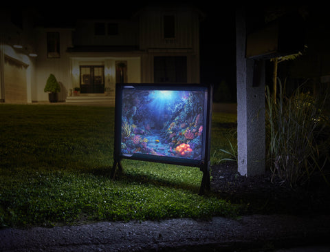 Underwater Reef At Night Yard Sign