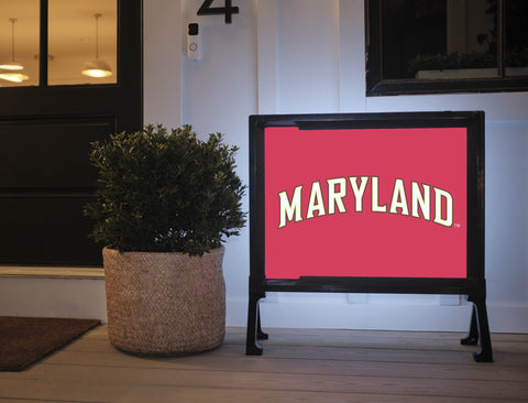 Maryland Wordmark Red Lumilawn Sign