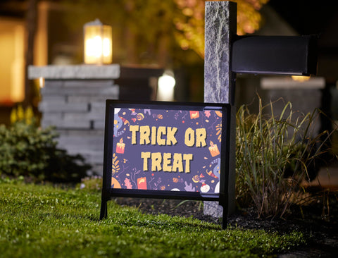 Trick Or Treat Playful Halloween Yard Sign