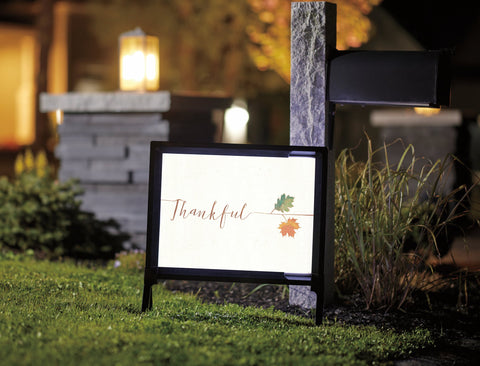 Thankful Simple Fall Lumilawn Sign