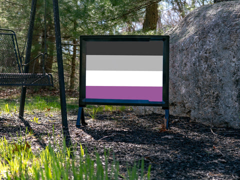 Asexual Pride Flag Lumilawn Sign