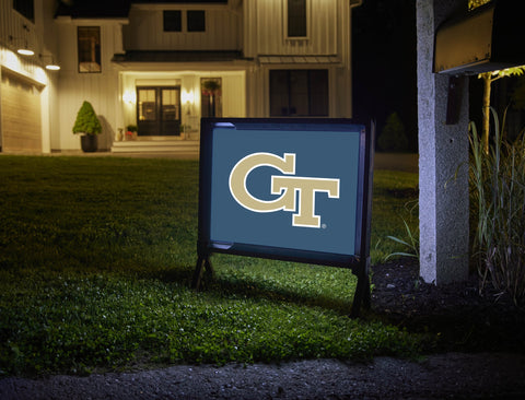 Georgia Tech Primary Mark Navy Lumilawn Sign