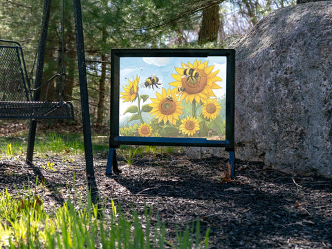 Sunflower World for Bees Garden Sign Lumilawn Sign