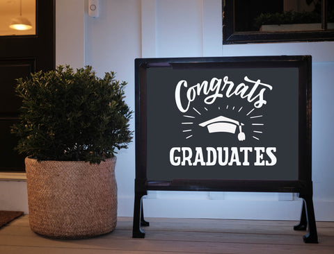 Graduation Cap Congrats Yard Sign