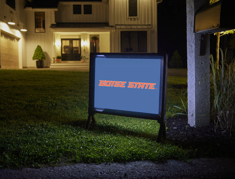 Boise State Wordmark Blue Lumilawn Sign