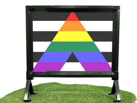 Straight Ally Pride Flag Lumilawn Sign