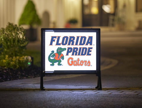 Florida Pride Albert Gators White Lumilawn Sign