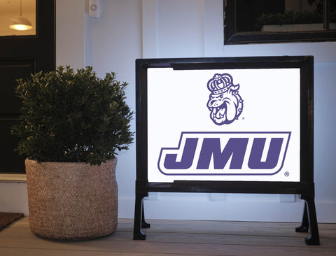 White JMU Duke Dog Yard Sign