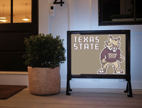 Texas State Mascot Gold Yard Sign