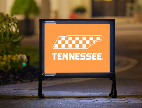 Tennessee Vols Checkerboard Orange Lumilawn Sign