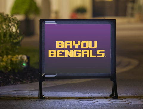 LSU Bayou Bengals Purple Lumilawn Sign