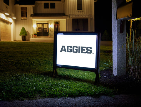 Aggie White Yard Sign