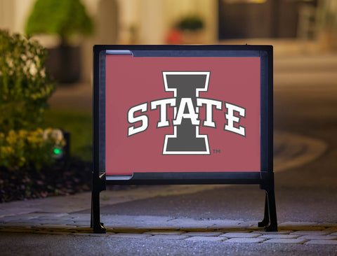 Iowa State Black Logo Yard Sign