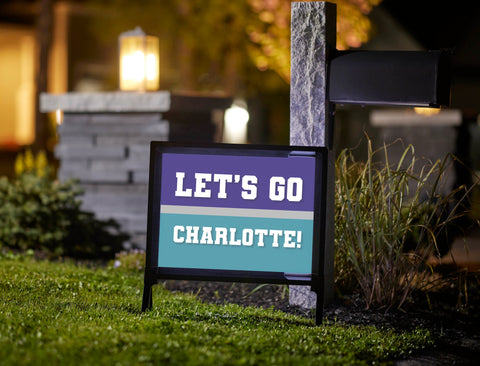 Charlotte Professional Basketball Fandom Yard Sign