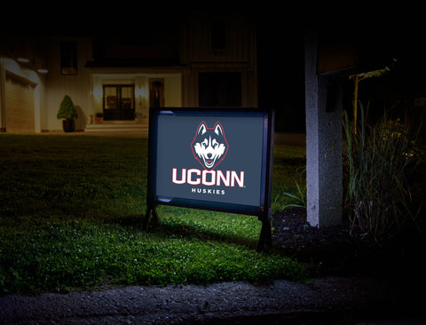 Huskies UConn Color Block Yard Sign