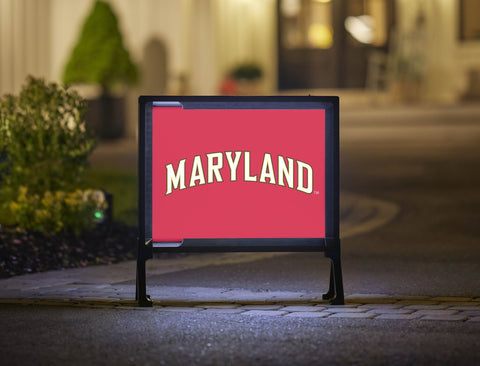 Maryland Wordmark Red Lumilawn Sign