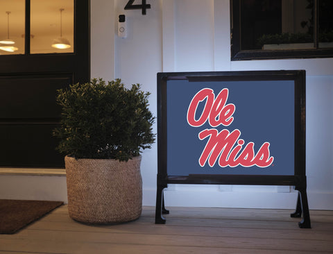 Mississippi Ole Miss Navy Lumilawn Sign