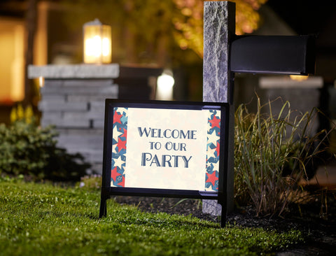 Stars in Bars Welcome Yard Sign