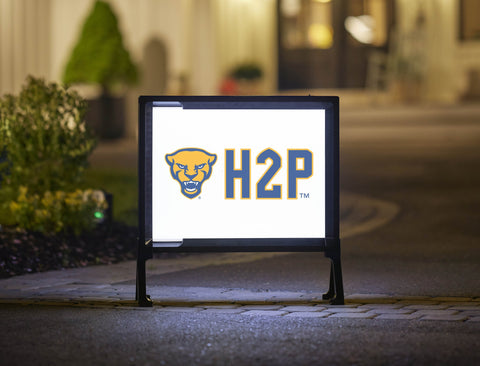 Pittsburgh Panther H2P White Lumilawn Sign