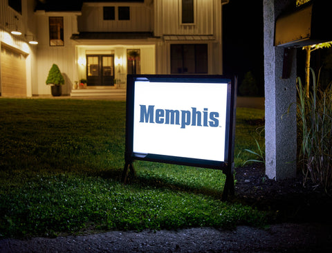 Memphis White Yard Sign