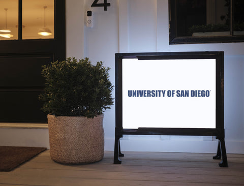 USD Athletics Wordmark White Yard Sign