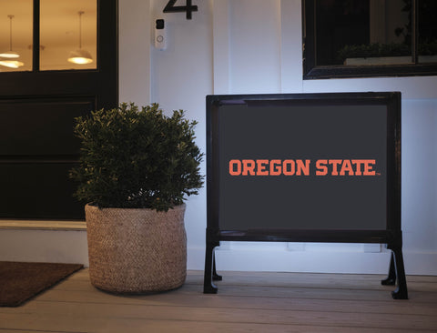 Oregon State Wordmark Black Yard Sign