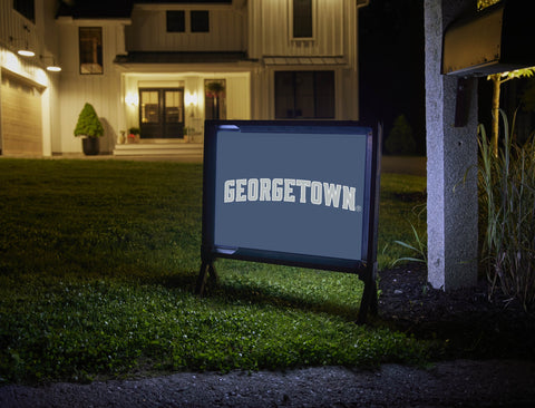 Georgetown Wordmark Blue Lumilawn Sign